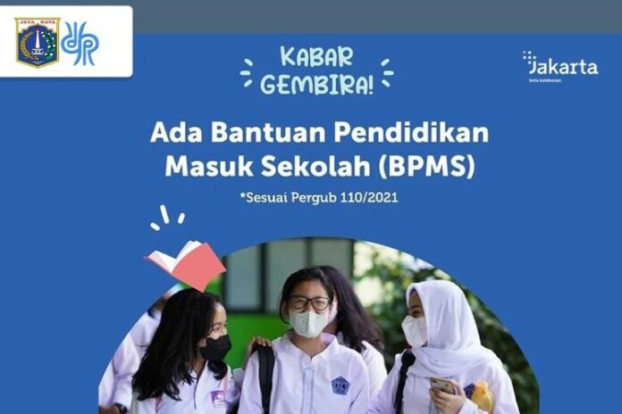 Dinas Pendidikan DKI, DisDik DKI, Bantuan Pendidikan, BPMS 2022, BPMS, Syarat BPMS, Daftar BPMS, Link BPMS, SD, MI, SDLB, SMP, MTS, SMPLB, SMA, MA, SMALB, DKI Jakarta