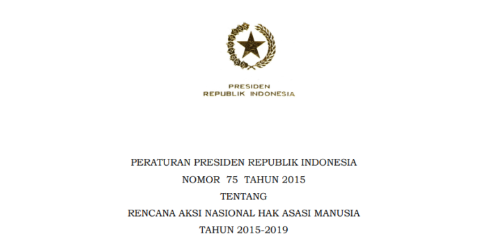 Perpres-5-2015 Isi Perpres 75 2015, Perpres 75 2015, Rencana Aksi Nasional, Hak Asasi Manusia, RANHAM, HAM, Link Download