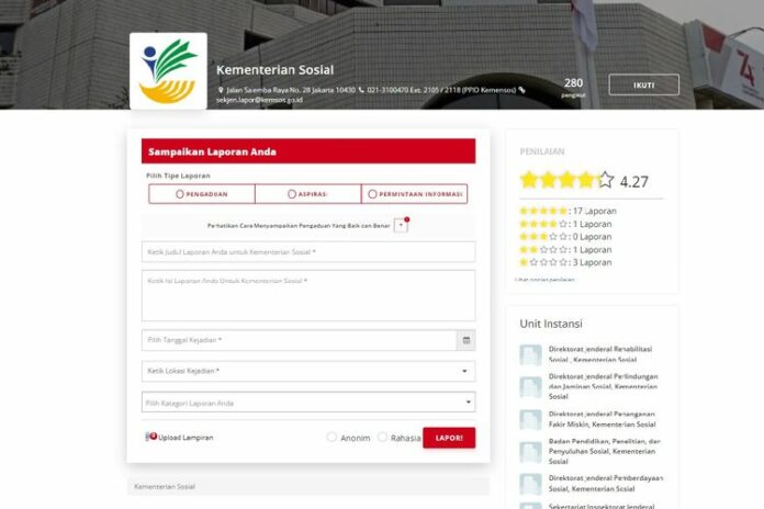 Bansos, Link Bansos, Lapor Bansos, Kemensos, Mensos Risma, Awasi Bansos, Cek Bansos