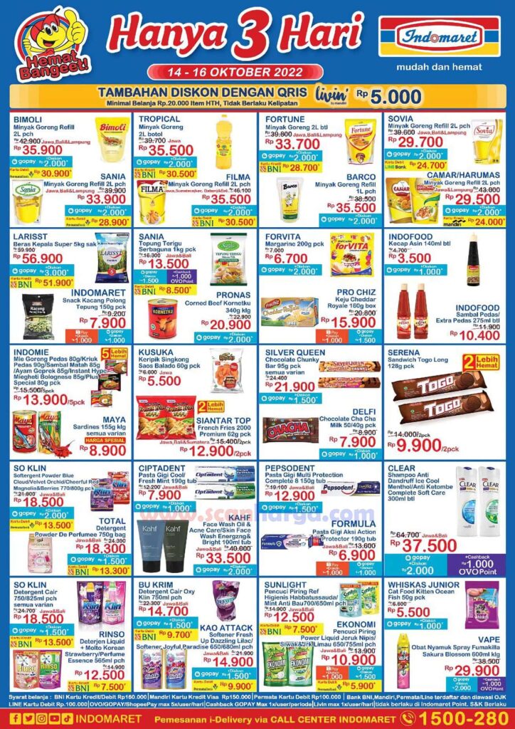 Katalog Promo Indomaret 14 - 16 Oktober 2022, Katalog Promo JSM Indomaret, Promo Indomaret, Indomaret Belanja Mudah dan Hemat, Klik Indomaret,