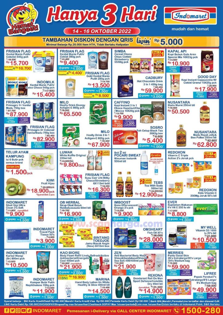 Katalog Promo Indomaret 14 - 16 Oktober 2022, Katalog Promo JSM Indomaret, Promo Indomaret, Indomaret Belanja Mudah dan Hemat, Klik Indomaret,