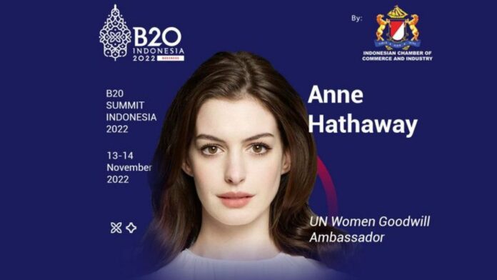 Anne Hathaway hadir B20
