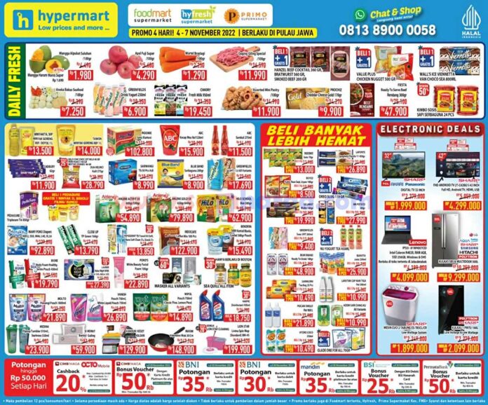 Promo JSM Hypermart 4 - 6 November 2022, Hypermart, Katalaog Promo Hypermart, Promo Hypermart