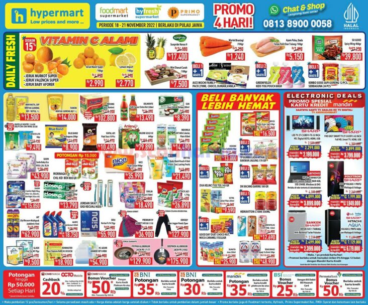 Promo JSM Hypermart 18-21 November 2022, Hypermart, Katalog Promo Hypermart, Promo Hypermart, JSM, Promo