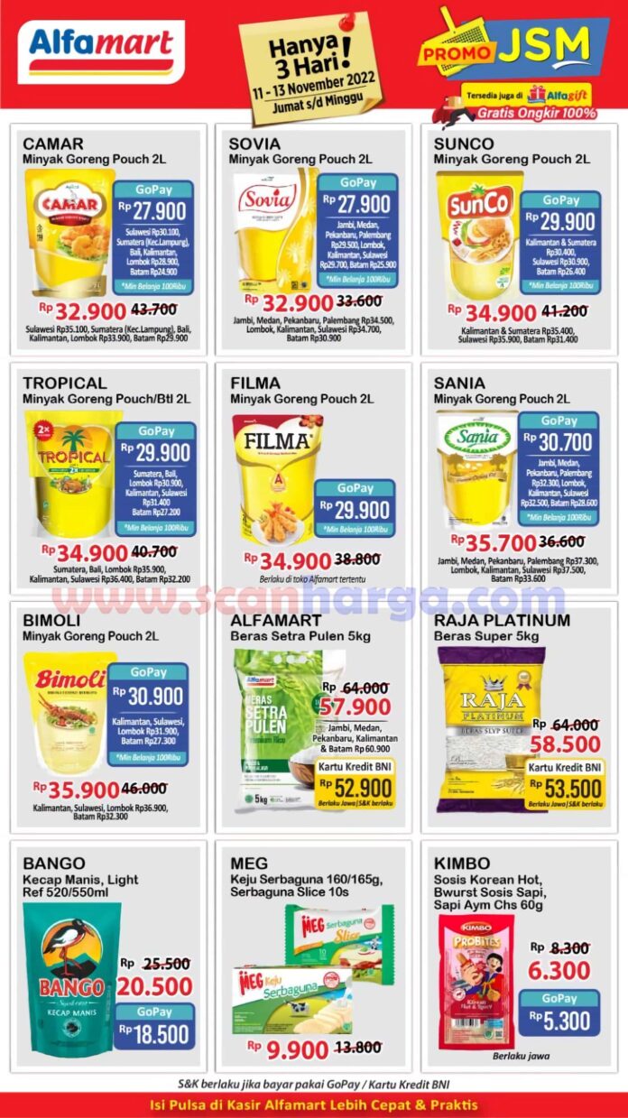JSM Alfamart, Alfamart, Promo JSM Alfamart, Promo JSM Alfamart 11 - 13 November 2022, Katalog Promo JSM Alfamart