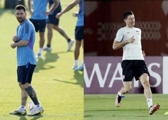 messi-vs-lewandowski-piala-dunia-2022 Argentina, Lionel Messi, Polandia, Robert Lewandowski, Piala Dunia, Babak 16 Besar, Stadium 94, Piala Dunia 2022, Polandia vs Argentina, Berita Piala Dunia
