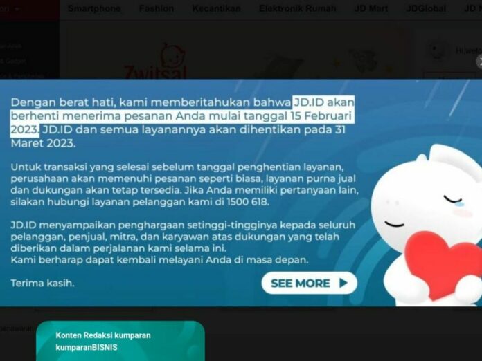 JD.ID. Bangkrut, E-commerce, Star Up, PHK