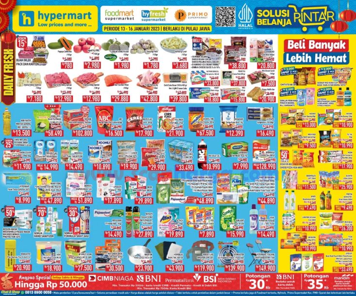 Hypermart, Promo Hypermart Weekend, Katalog Promo Hypermart 13 - 16 Januari 2023, Promo JSM Hypermart