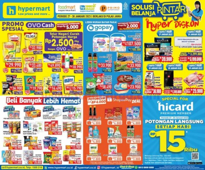 Hypermart, Promo JSM  Hypermart Weekend, Katalog Promo JSM  Hypermart 27 – 30 Januari 2023, Promo JSM Hypermart