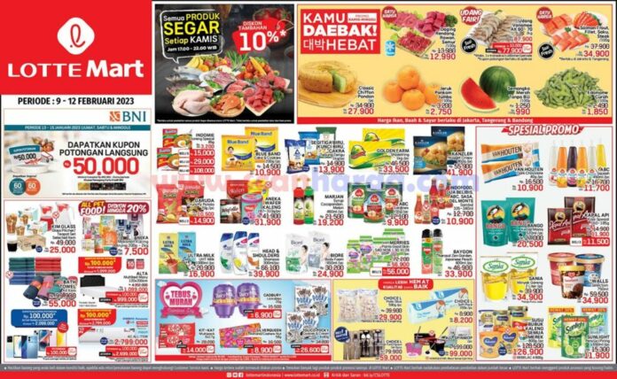 Katalog Promo Lottemart  9 – 12 Februari 2023, Lottemart , Promo, Belanja, Weekend Promo, Promo JSM, JSM