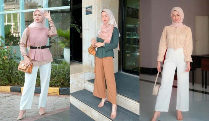 Tips outfit bukber, hijab, loose pants
