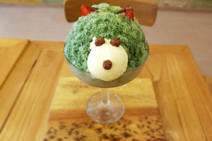 korean dessert, matcha, bingsu