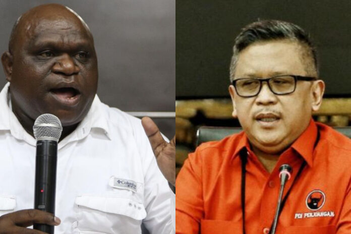 Natalius Pigai Jawab Menohok ke Hasto: PDIP Sesungguhnya Pelaku Politik Identitas Jawa! PDIP, Natalius Pigai, Hasto Kristiyanto