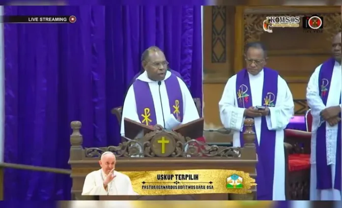 Uskup Baru Keuskupan Timika Uskup Timika, Pastor Bernardus, Pengangkatan Uskup, Gereja Katolik, Keuskupan Timika, Uskup Baru, Papua Tengah, Pastor Marthen, Pastor Amandus, Diplomat Gerejawi, Gereja Katedral, Pater Kuayo, Vicaris Ordo, Keuskupan Mimika, Pastor Sejken, Pastor Bofitwos, Pastor Bernardus Baru, Uskup Baru Timika
