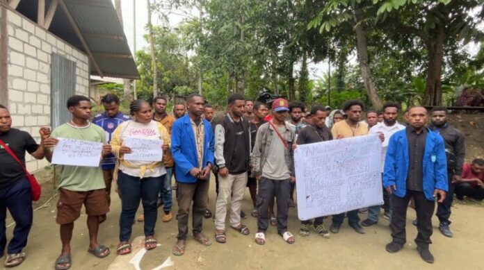 tolak pos militer Pegubin, mahasiswa Papua, perempuan Papua, tokoh agama Papua, konflik Papua, berita Pegunungan Bintang terbaru