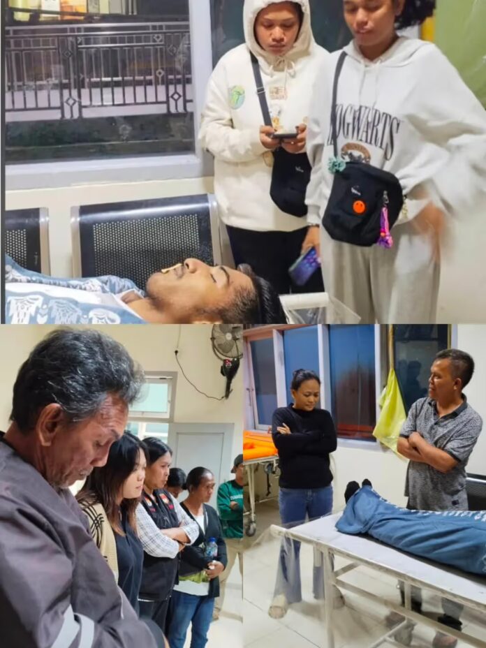 Jenazah saat diambil keluarga dari RSUD Mimika Jenazah seorang driver Maxim yang sempat belum diketahui keluarganya akhirnya berhasil dijemput setelah informasi viral di media sosial. Korban diketahui bernama Glen Geofani Masoa.