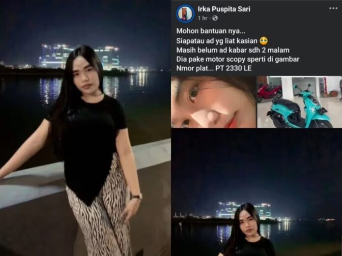 Seorang gadis muda bernama Tiwy dilaporkan hilang di Kabupaten Mimika Seorang gadis bernama Tiwy dilaporkan hilang di Kabupaten Mimika setelah menurut keterangan keluarga terakhir kali hendak menemui mantan pacarnya. Keluarga meminta bantuan masyarakat untuk memberikan informasi yang dapat membantu proses pencarian.